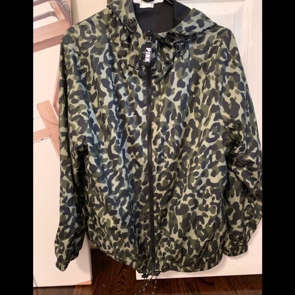 Pink camo windbreaker
